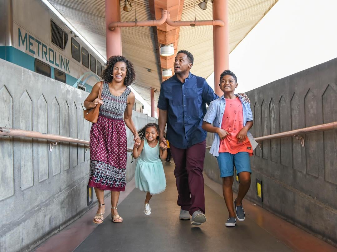 Family at the Station Family at the Metrolink Station