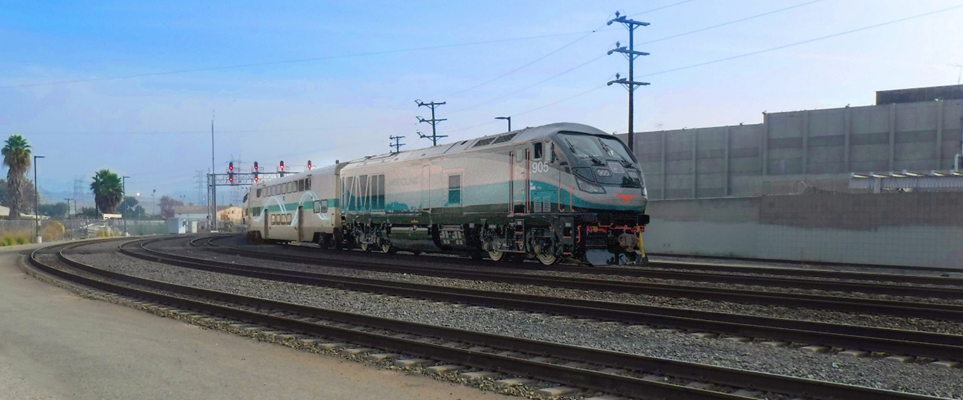 Train on LAUS Rail Train on LAUS Rail