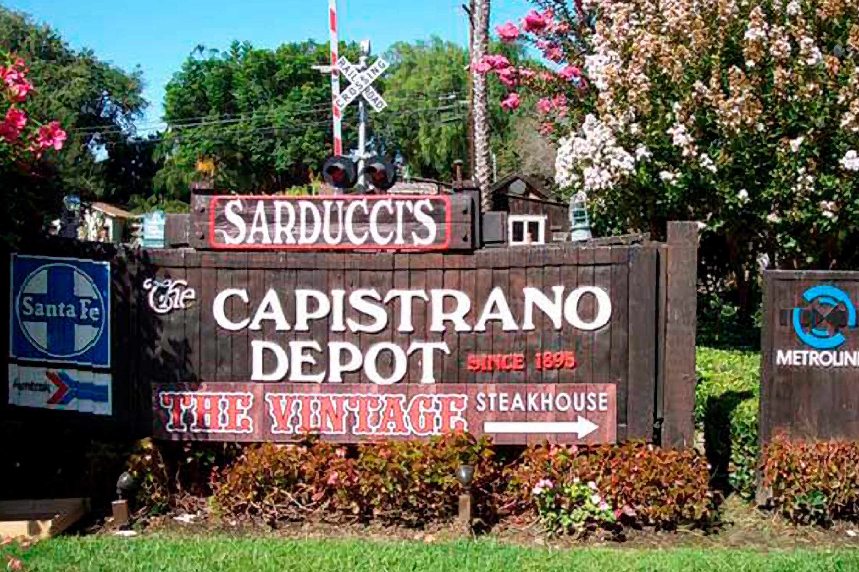 The Capistrano Depot sign in San Juan Capistrano